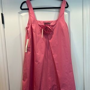 Anthropologie Pink Dress with Floral Accent
